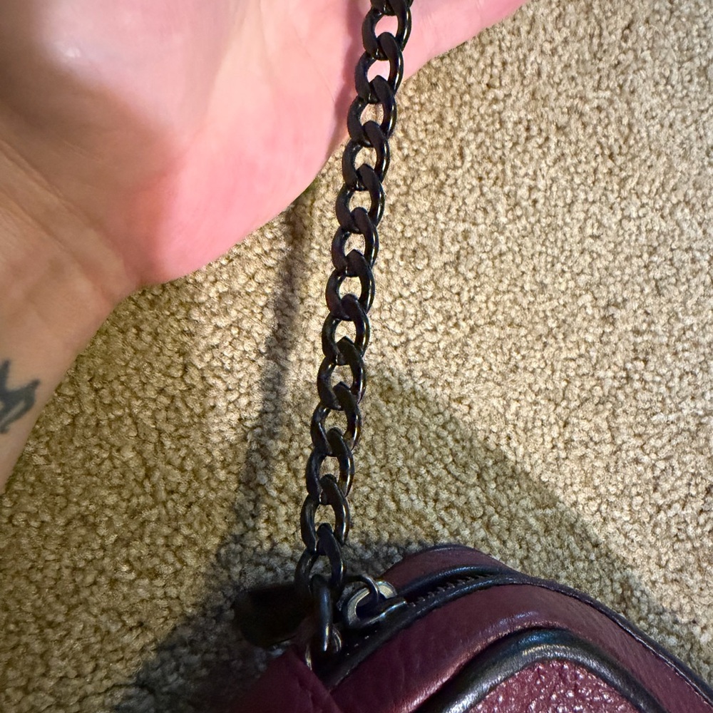 Michael Kors Plum Leather Crossbody Bag - Picture 5 of 11